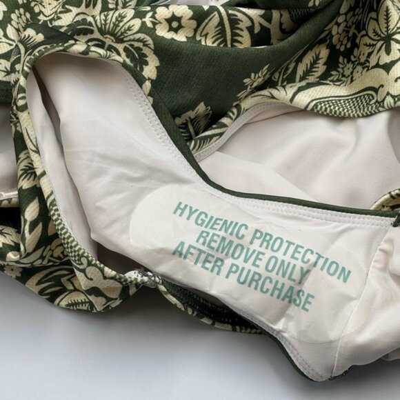 🆕 ZIMMERMANN 🧿 NWT Paisley Bandeau 1PC Swim Suit, Khaki Cream - Sz 2 US 6 - Picture 16 of 16